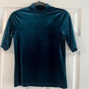 Banana Republic green velvet top